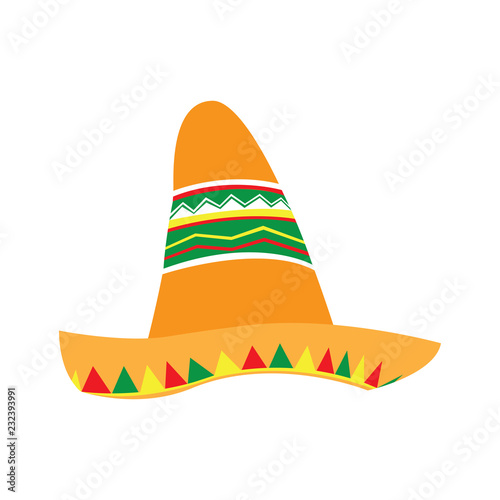 Traditional mexican hat. Cinco de mayo. Vector illustration design