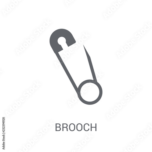 Brooch icon. Trendy Brooch logo concept on white background from Luxury collection