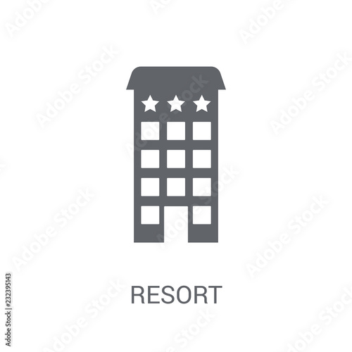 Resort icon. Trendy Resort logo concept on white background from Luxury collection