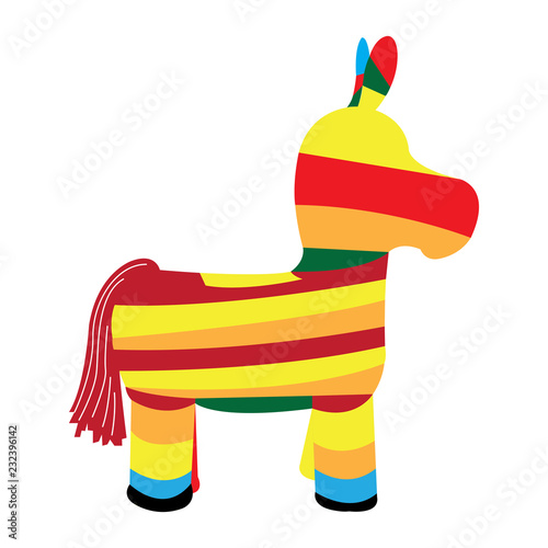 Donkey pinata icon. Cinco de mayo. Vector illustration design