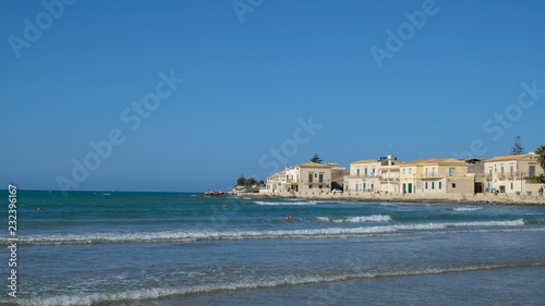 Fototapeta Naklejka Na Ścianę i Meble -  Sampieri, Province of Ragusa, Sicily. It´s a small fishing village in the southeast of Sicily, with beautiful beaches. It is considered as an ideal set for lots of films.