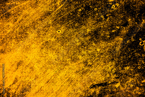  Black and yellow hand painted background texture with grunge brush strokes