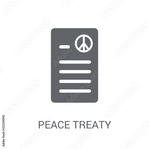 Peace treaty icon. Trendy Peace treaty logo concept on white background from Political collection
