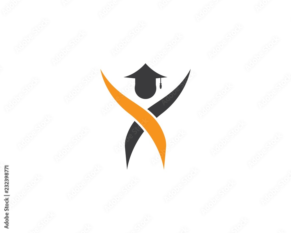 Obraz premium Education logo template vector icon illustration