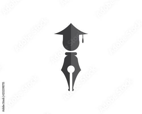 Education logo template vector icon illustration