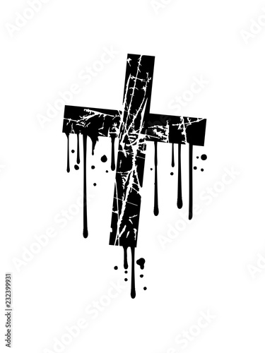 tropfen graffiti stempel kratzer risse alt kreuz gott glauben liebe himmel engel beten kirche katholisch evangelisch christ jesus christlich protestantisch vater