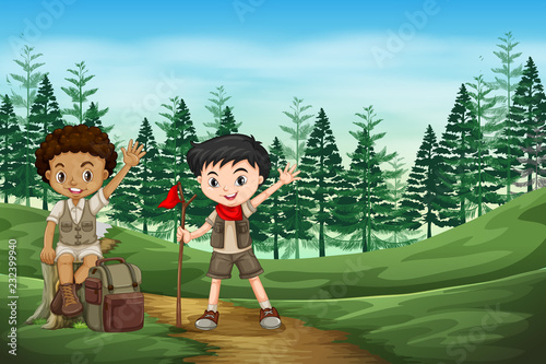 Boy scout in the jungle