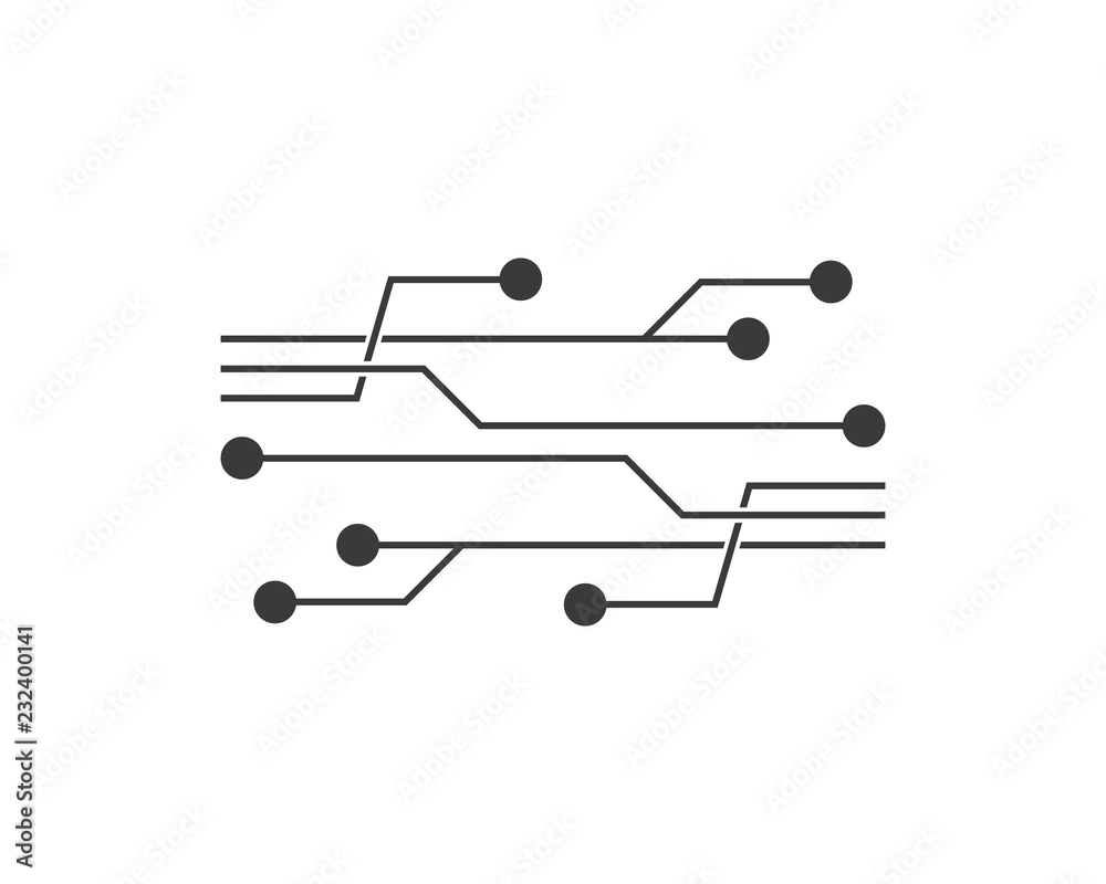 Circuit logo template vector icon illustration Circuit logo template vector icon illustration
