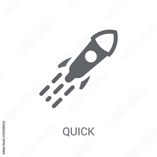Quick icon. Trendy Quick logo concept on white background from Startup Strategy and Success collection
