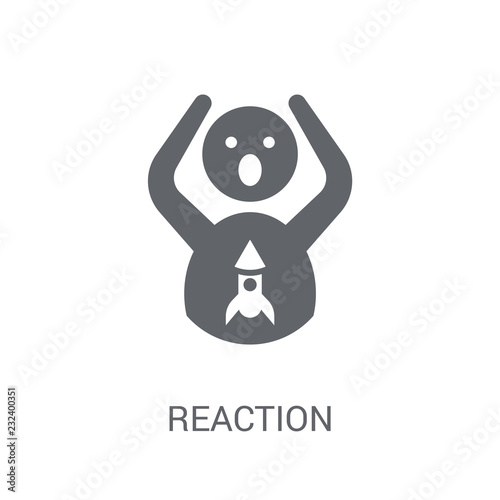 Reaction icon. Trendy Reaction logo concept on white background from Startup Strategy and Success collection