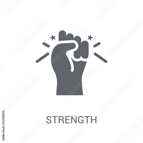 Strength icon. Trendy Strength logo concept on white background from Startup Strategy and Success collection