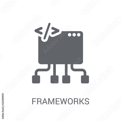 Frameworks icon. Trendy Frameworks logo concept on white background from Technology collection