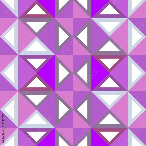 Girly geometric abstract seamless pattern multicolor background with pinky colors. Vector illustration for fashion wrapping and textile print.