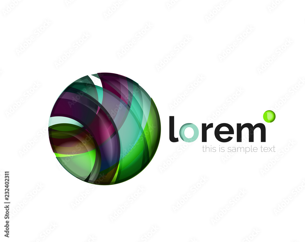 Geometric abstract business icon template, smooth shape Geometric abstract business icon template, smooth shape