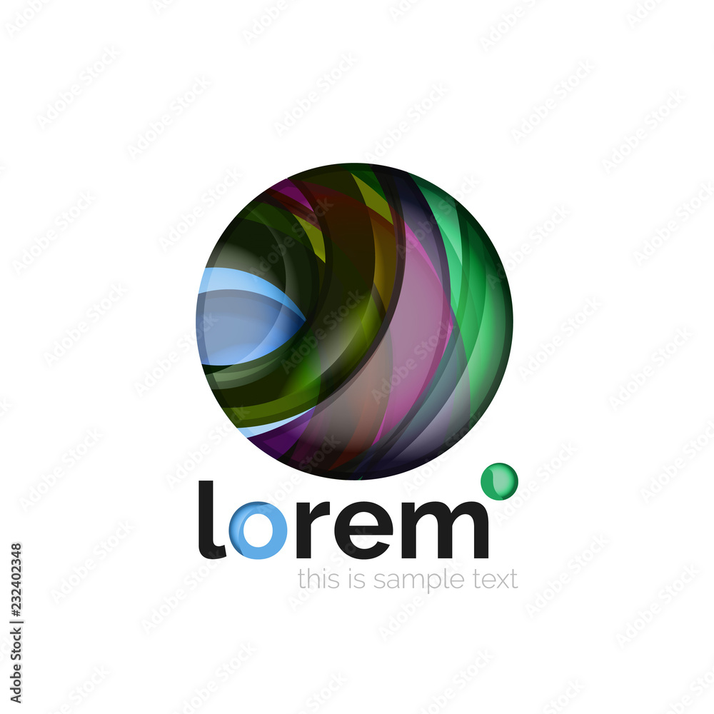 Geometric abstract business icon template, smooth shape Geometric abstract business icon template, smooth shape