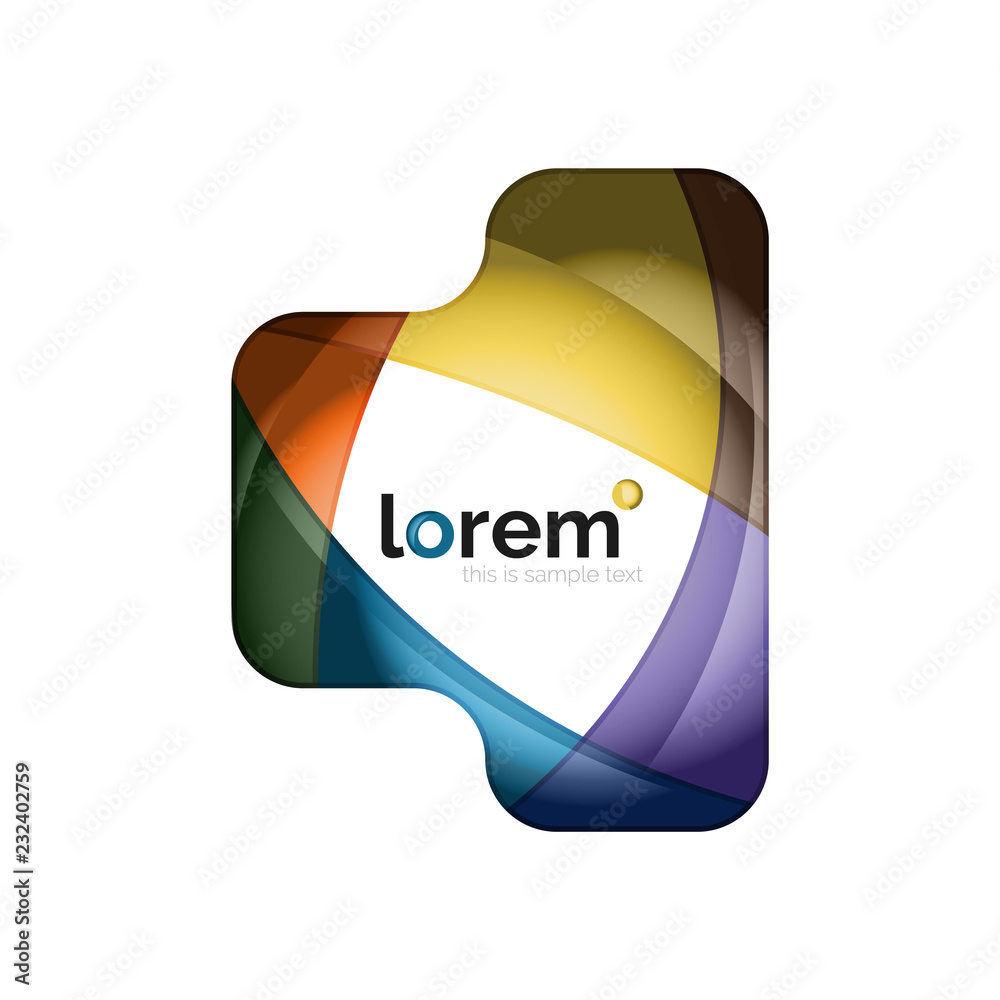 Abstract geometric business icon Abstract geometric business icon