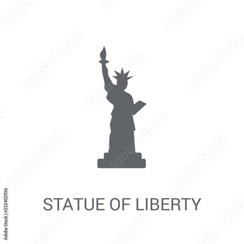 Statue of liberty icon. Trendy Statue of liberty logo concept on white background from United States of America collection