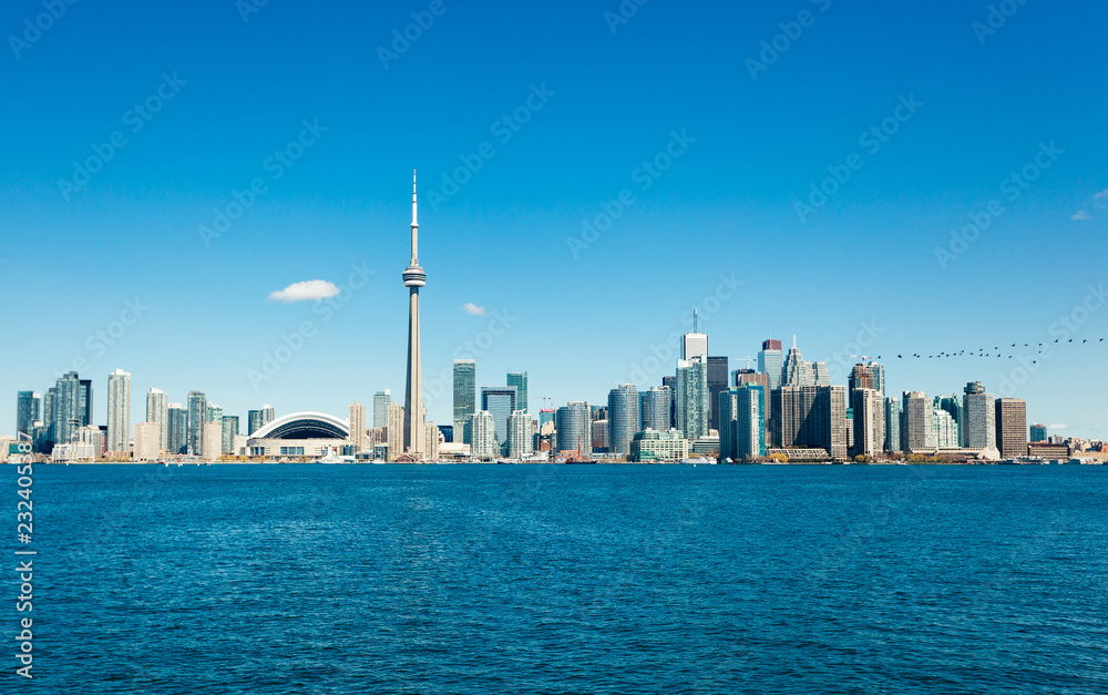 Skyline of Toronto with CN tower Ontario Canada 