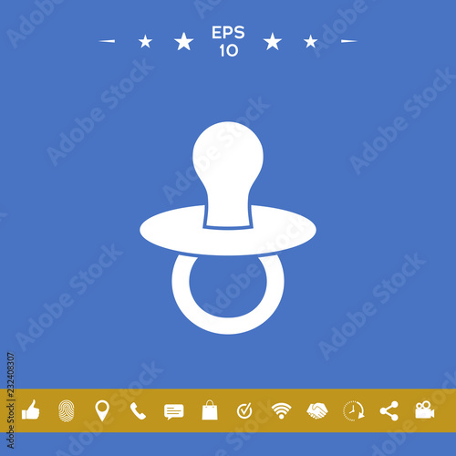 Baby pacifier -  icon