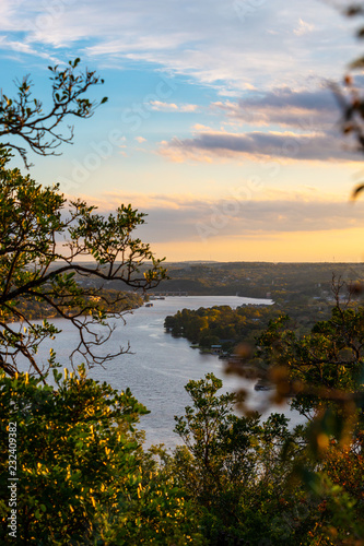 Lake Austin at Sunset View from Mount Bonnell