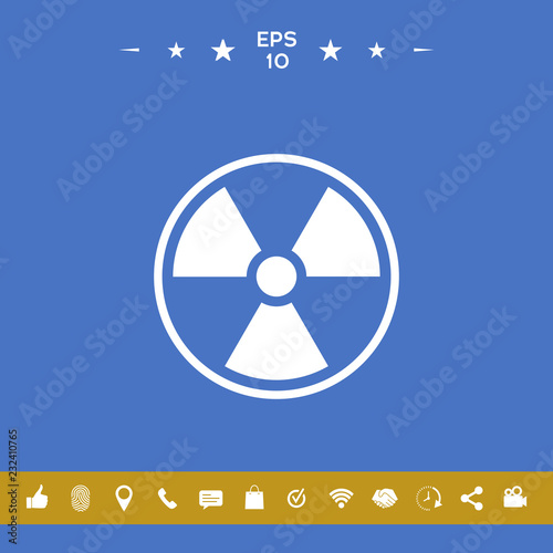 Ionizing radiation icon