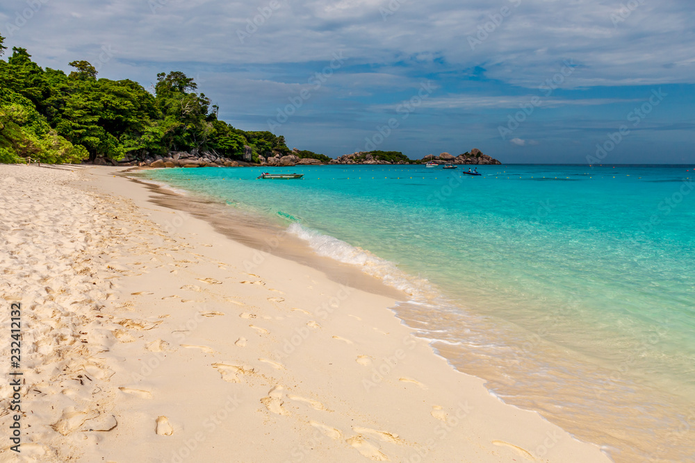 A beautiful empty sandy beach and tropical ocean (Similan Islands)