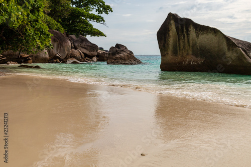 A beautiful, empty tropical sandy beach (Ko Miang, Similan Islands, Thailand)