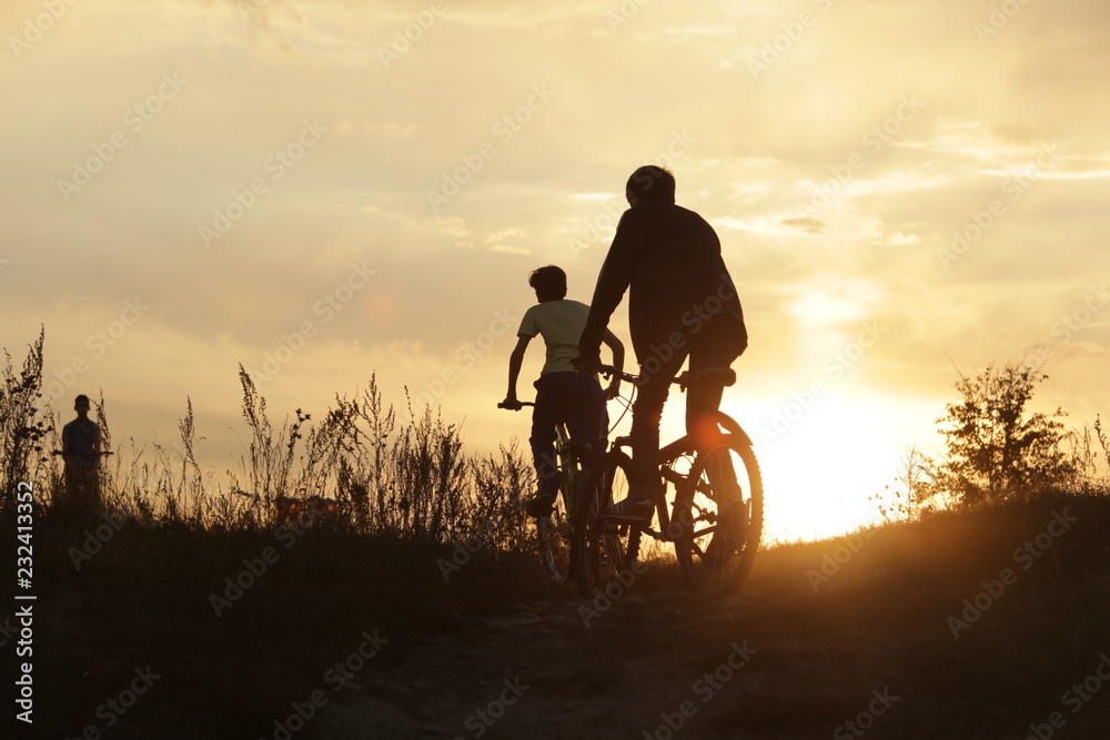 Obraz premium boy on bike