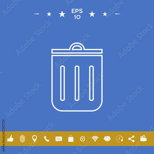 Trash can, icon