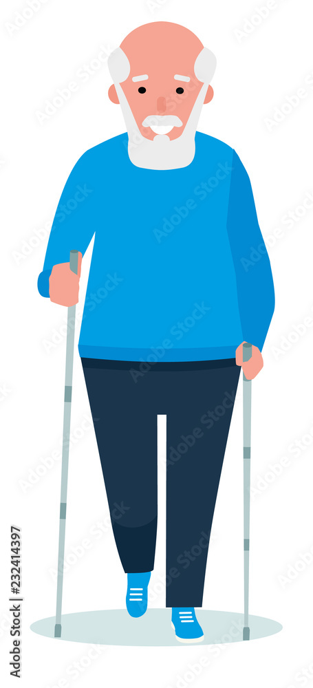 a senior fitness training for nordic walken. Healthy lifestyle. Flat cartoon illustration vector set. Active sport concept set. a senior fitness training for nordic walken. Healthy lifestyle. Flat cartoon illustration vector set. Active sport concept set.