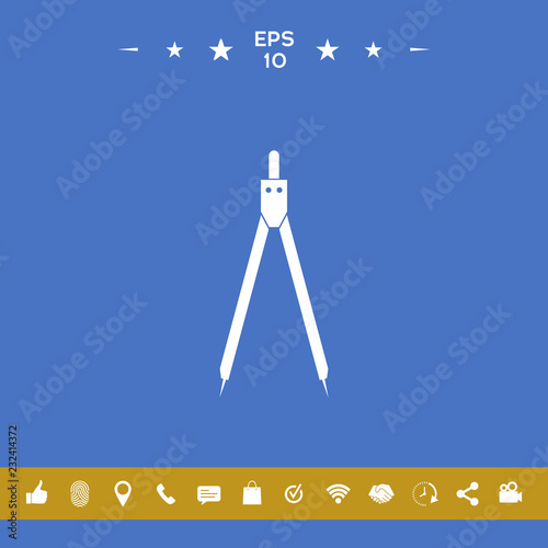 Drawing compass symbol 