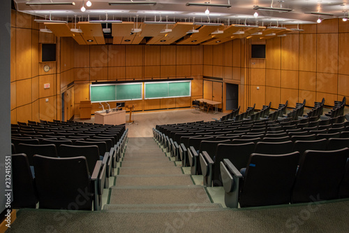 Fotografie Back to School - Empty academic lecture hall, school online