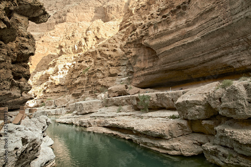 Wadi Shab, one of the most famous as well as beautifull wadi (valleys) in the arab sultanate Oman