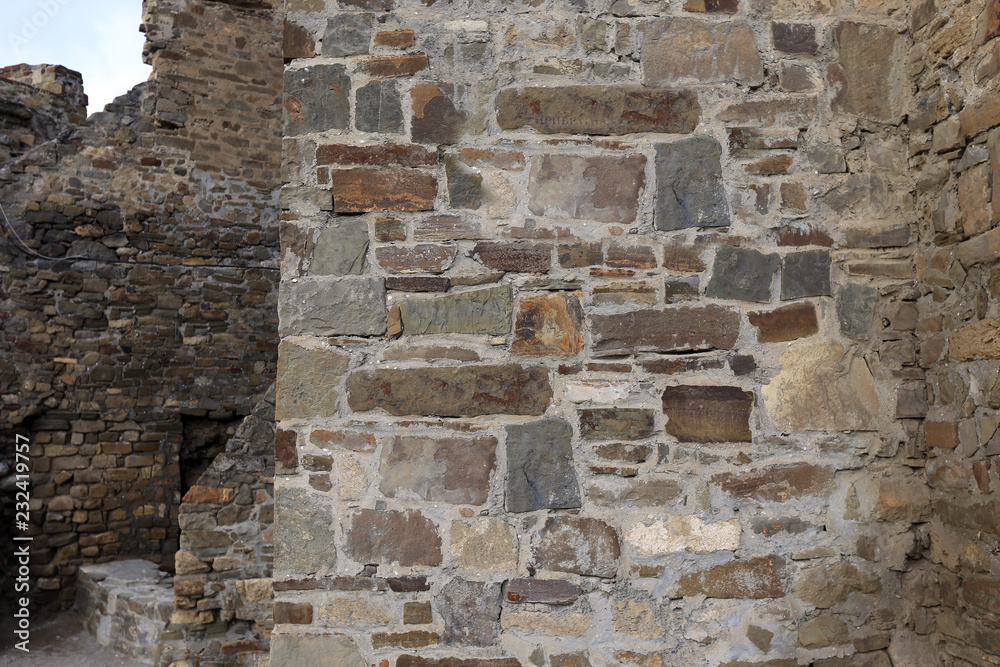 texture of the stone wall