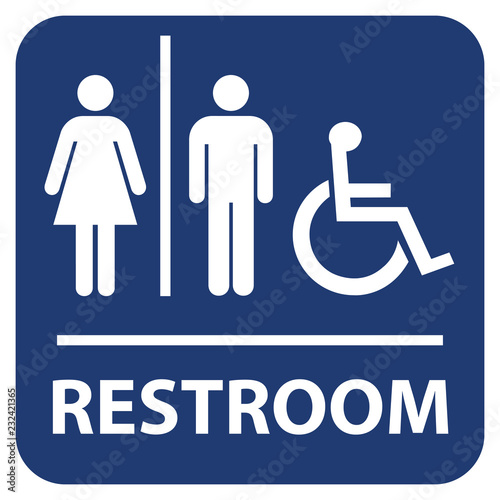 Restroom vector sign photo