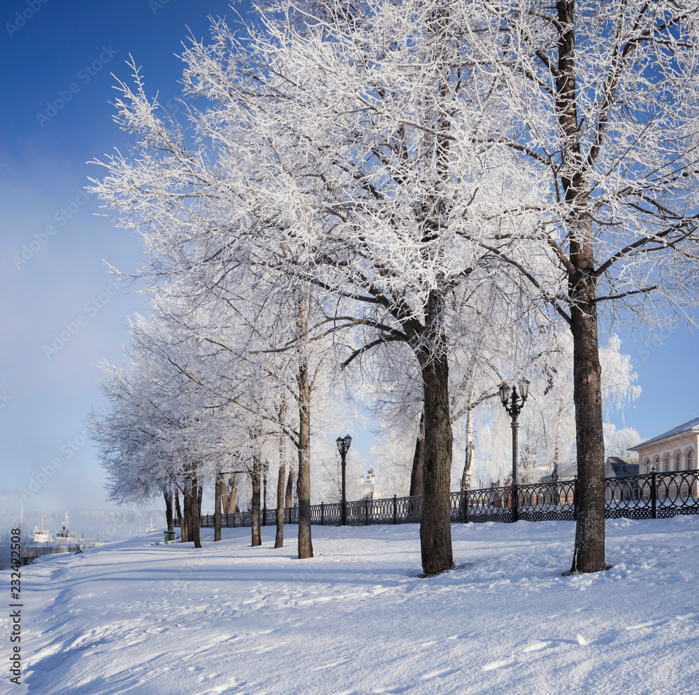 Winter in the city of Uglich.