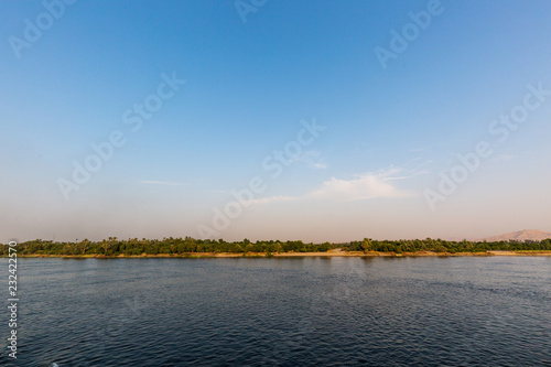 With a ship on the river Nile