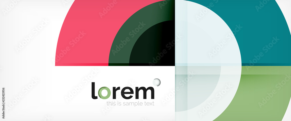 Circle abstract background, geometric modern design template