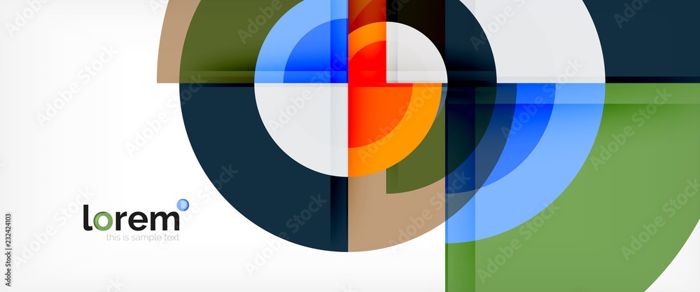 Circle abstract background, geometric modern design template Circle abstract background, geometric modern design template