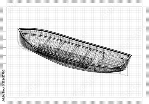 Boat Design Architect Blueprint  © Marko