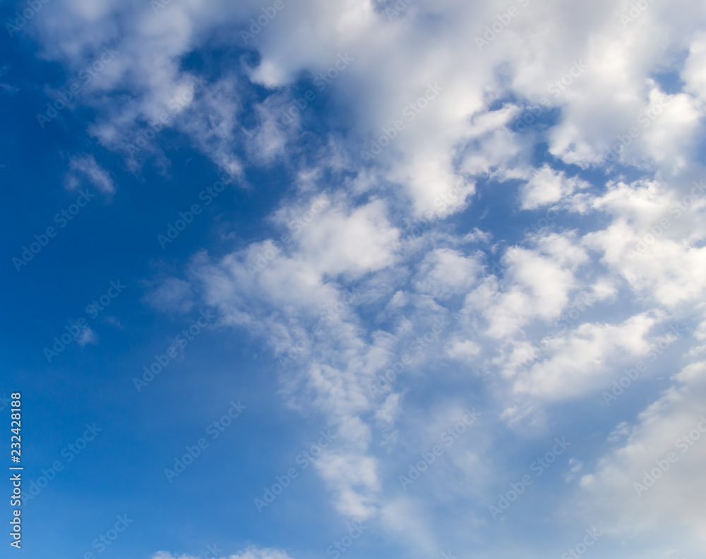 Clouds against blue sky as abstract background