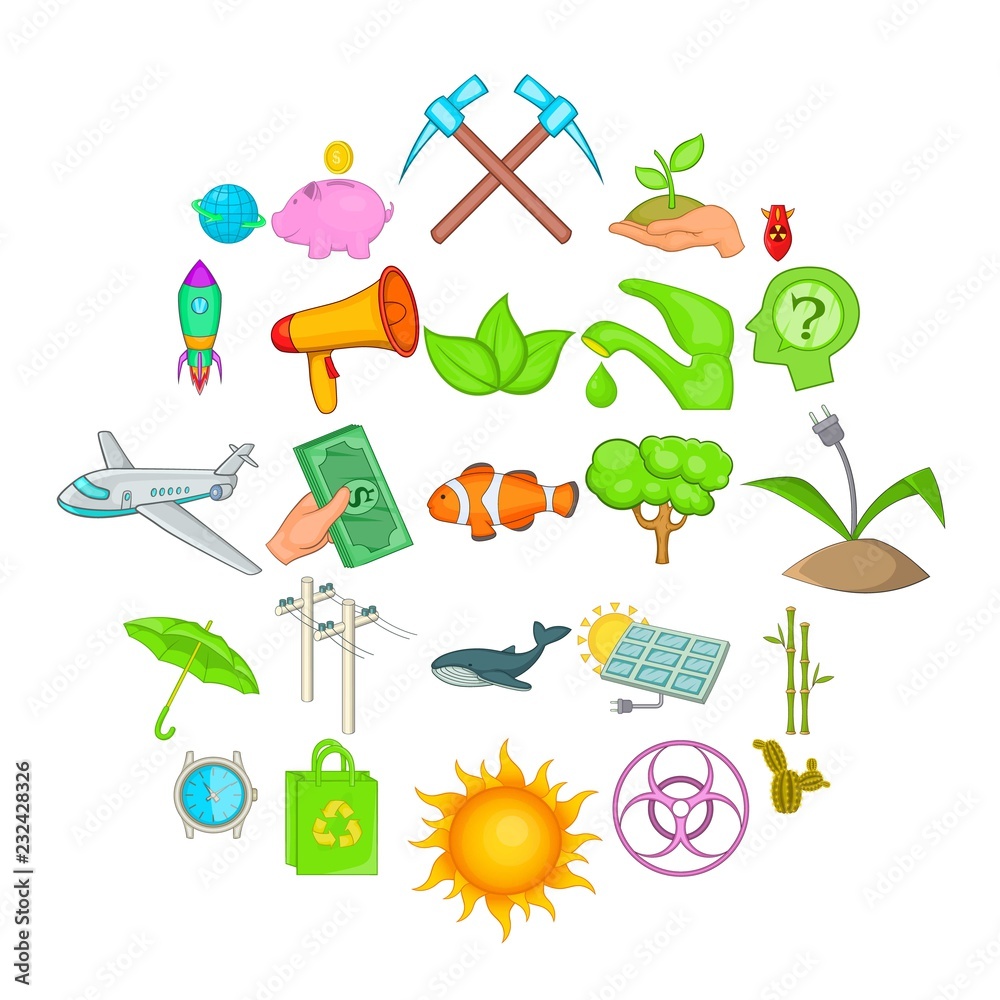 Warming icons set. Cartoon set of 25 warming vector icons for web isolated on white background Warming icons set. Cartoon set of 25 warming vector icons for web isolated on white background