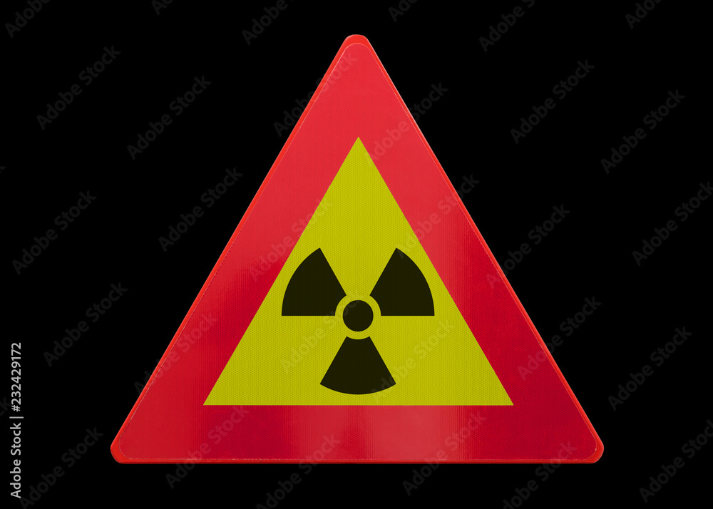 Fototapeta premium Traffic sign isolated - Radiation