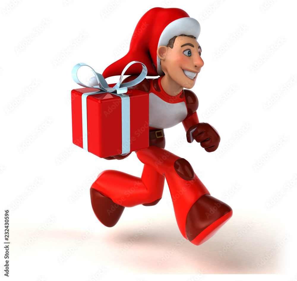 Fun Super Santa Claus - 3D Illustration Fun Super Santa Claus - 3D Illustration