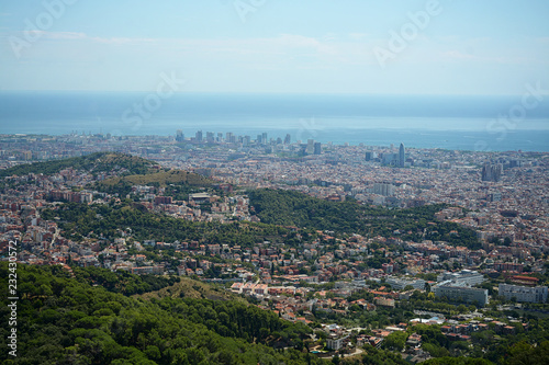 View on beautiful city from highest point