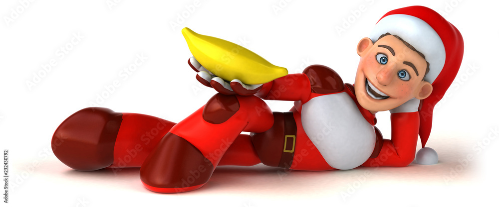 Fun Super Santa Claus - 3D Illustration Fun Super Santa Claus - 3D Illustration