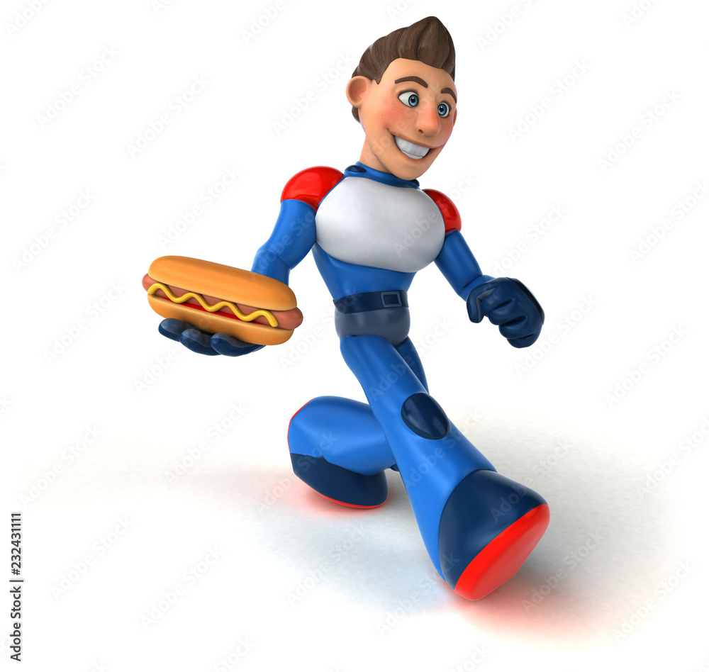 Super modern superhero - 3D Illustration Super modern superhero - 3D Illustration