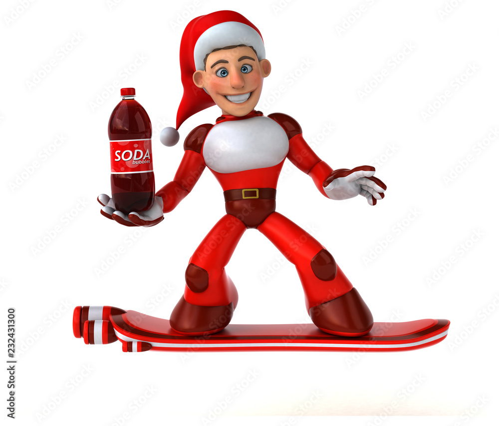 Fun Super Santa Claus - 3D Illustration Fun Super Santa Claus - 3D Illustration