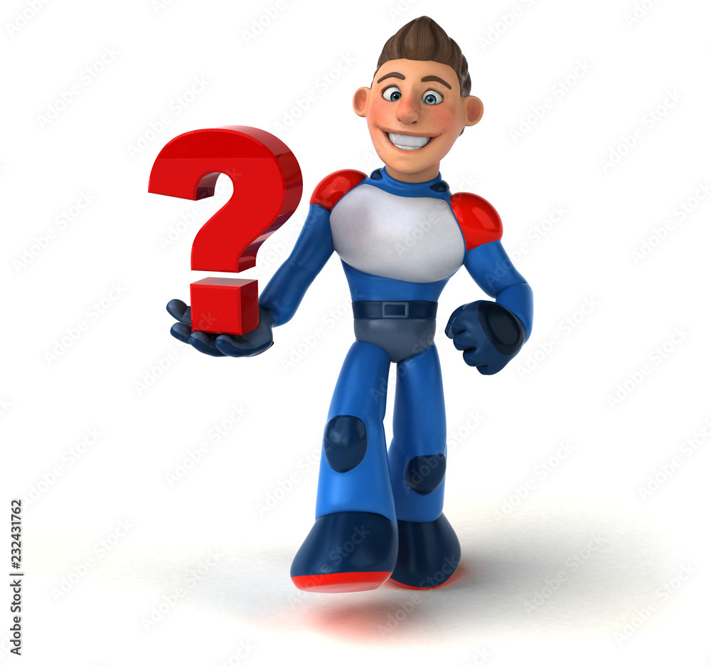 Super modern superhero - 3D Illustration Super modern superhero - 3D Illustration