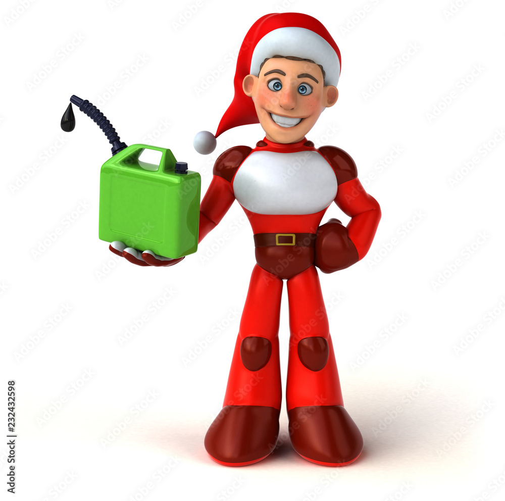 Fun Super Santa Claus - 3D Illustration Fun Super Santa Claus - 3D Illustration